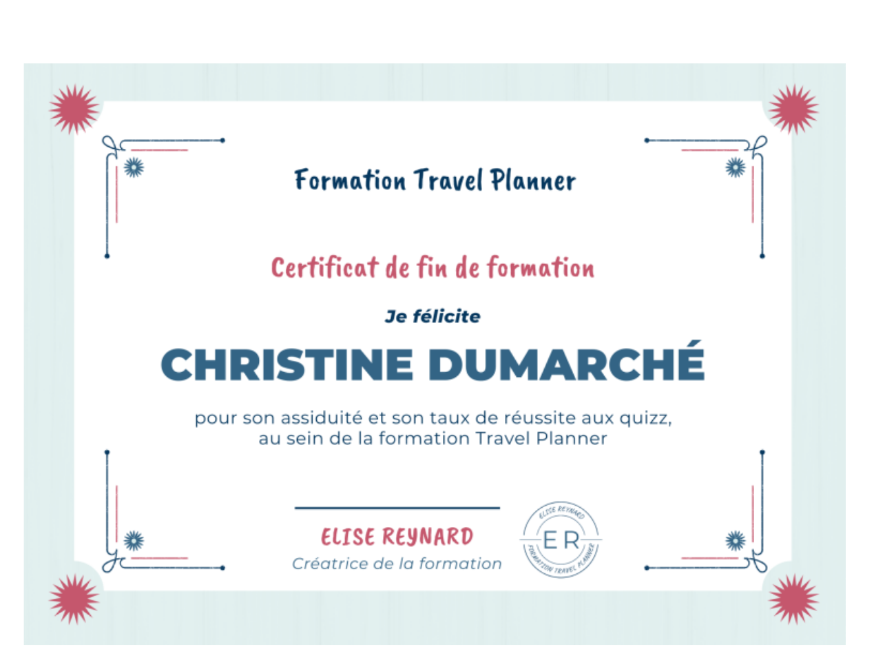 Après m'être formée, je conçois pour vous des voyages sur mesure et personnalisés