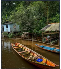 photo d'une embarcation en guyane